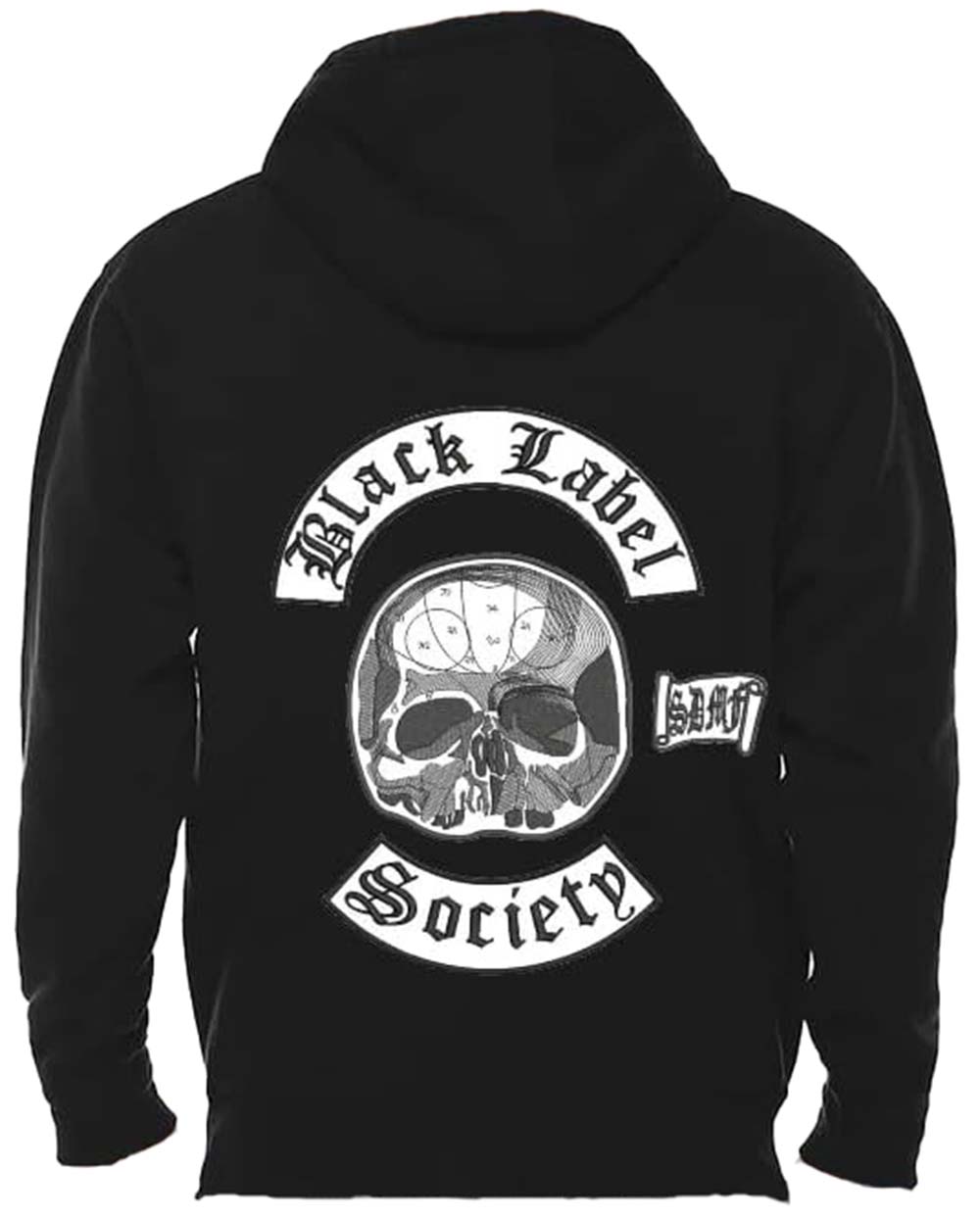 1 Black Label Society Doom Crew Skull Patch Biker Cotton Hoodie And Vest